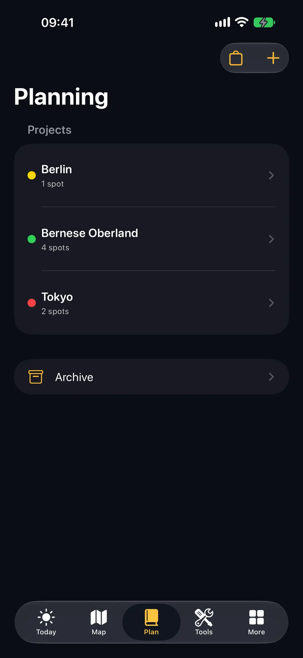 Projects overview