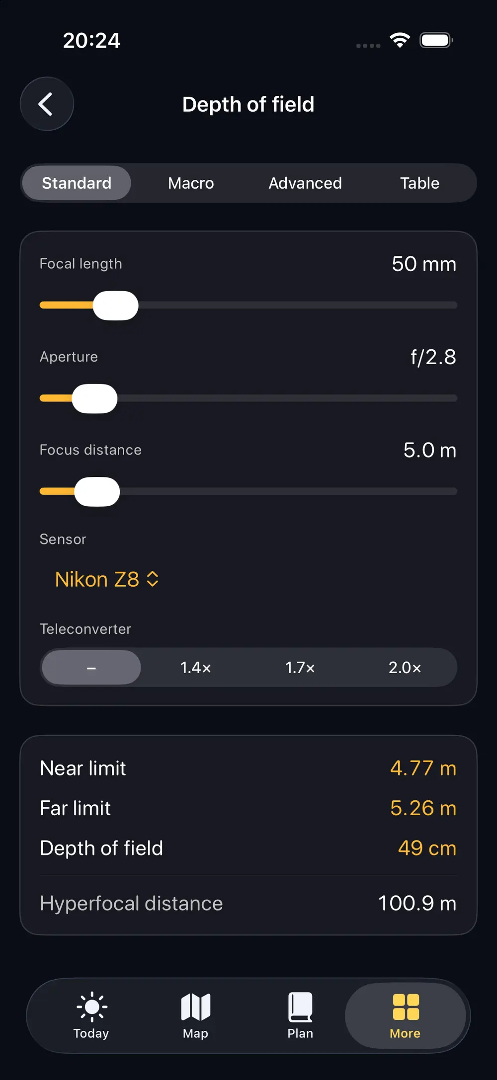Calculator Toolbox — Aperilux